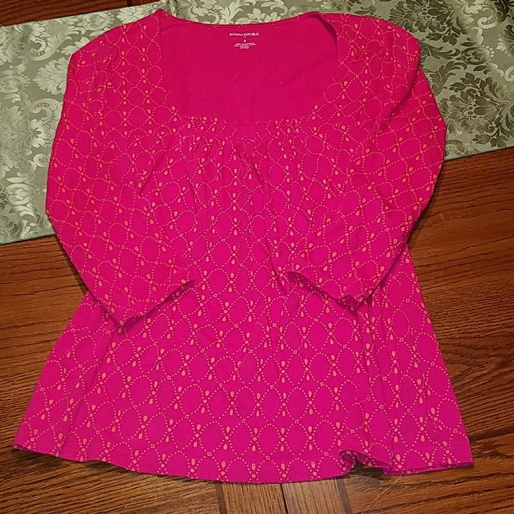 Banana Republic 3/4 sleeve cotton top